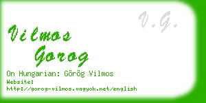 vilmos gorog business card