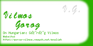 vilmos gorog business card